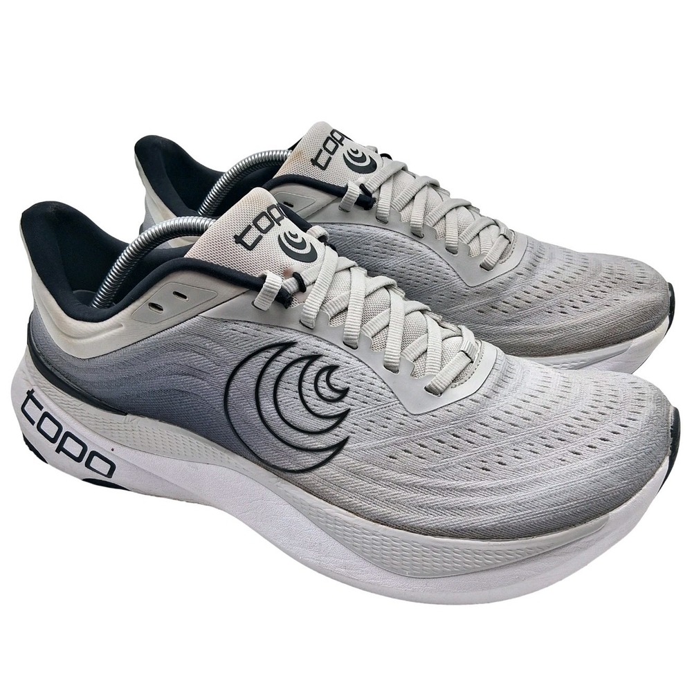 Topo Athletic Aura Shoes Mens 11.5 Light Gray Charcoal Road Running Sneakers